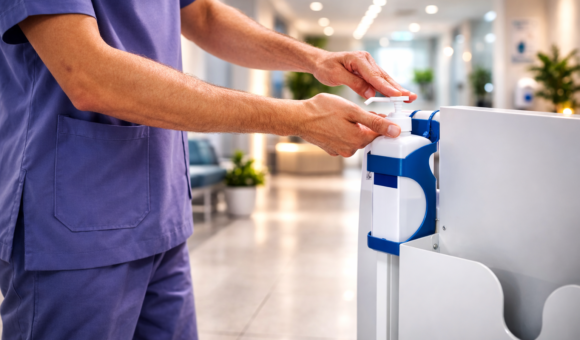 durable metal hand sanitizer stand