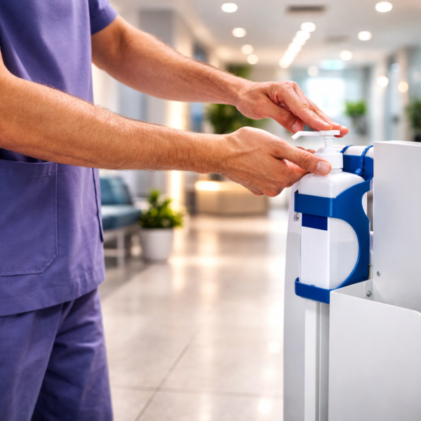 Hand Sanitizer Stand (Touch Free) – Foot Operated