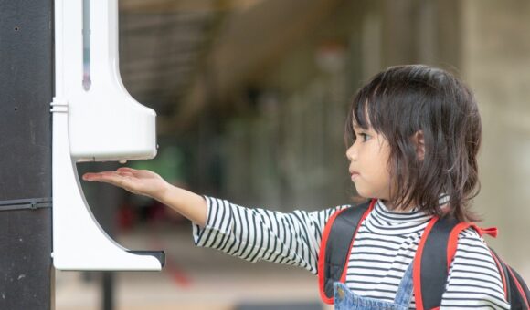 Hand sanitizer in School