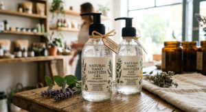 Natural plant based hand sanitizer gels
