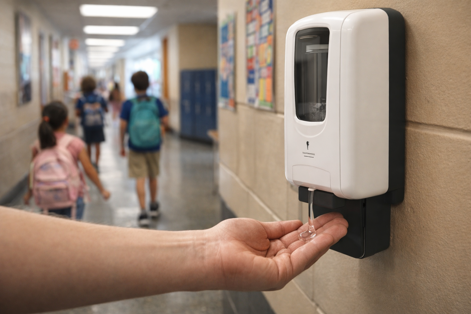 soap and sanitizer dispenser
