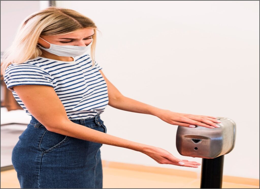 Floor stand sanitizer dispenser