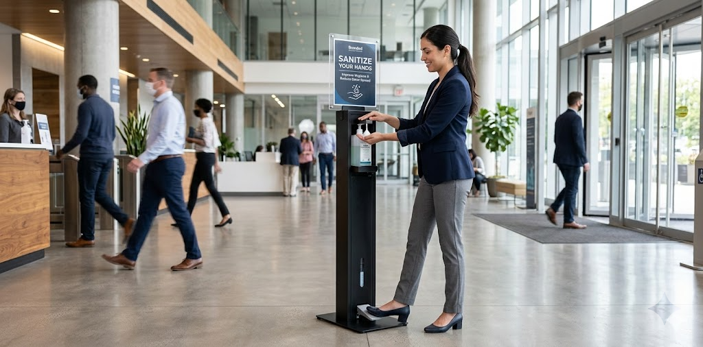 Sanitizing Floor Stand