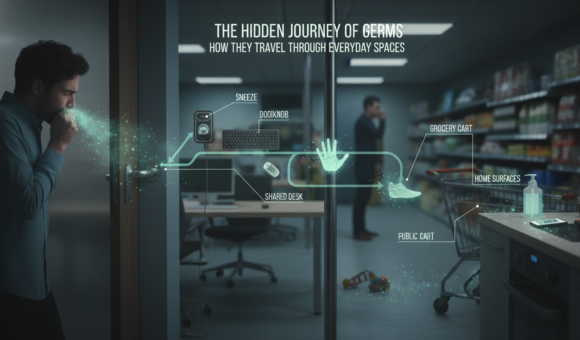 Infographic Showing Germ Transmission Paths