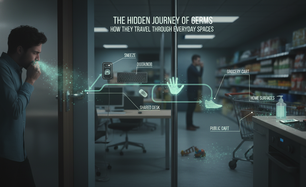 Infographic Showing Germ Transmission Paths