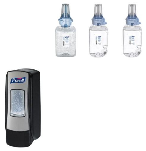Purell Dispenser - Manual - ADX-7 - Black/Chrome - Image 3