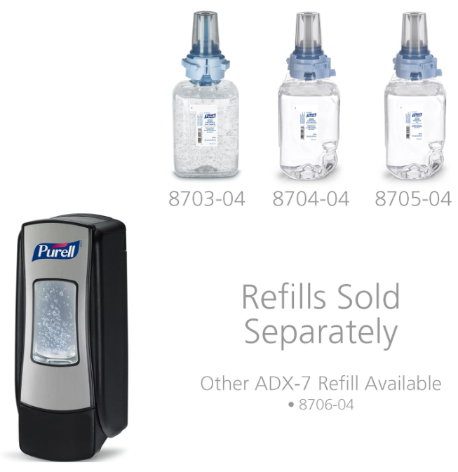 PURELL ADX-7 Dispenser Chrome/Black - Image 3