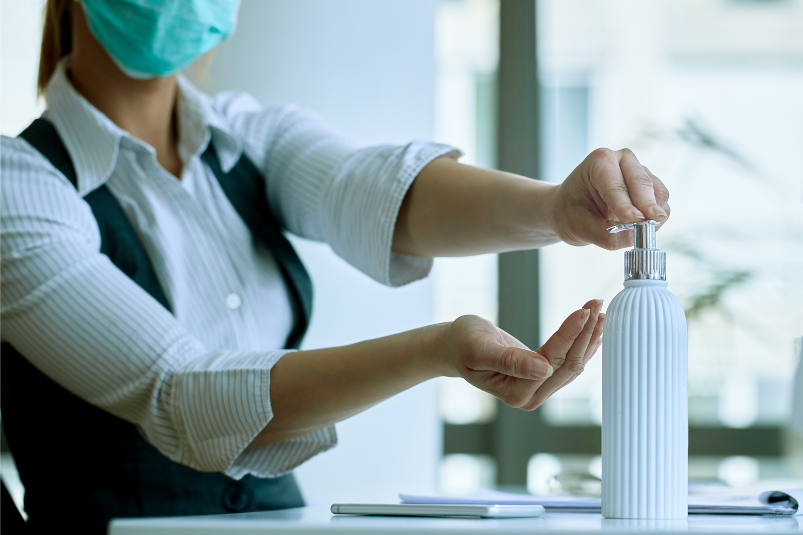 hand sanitizer stand for businesses