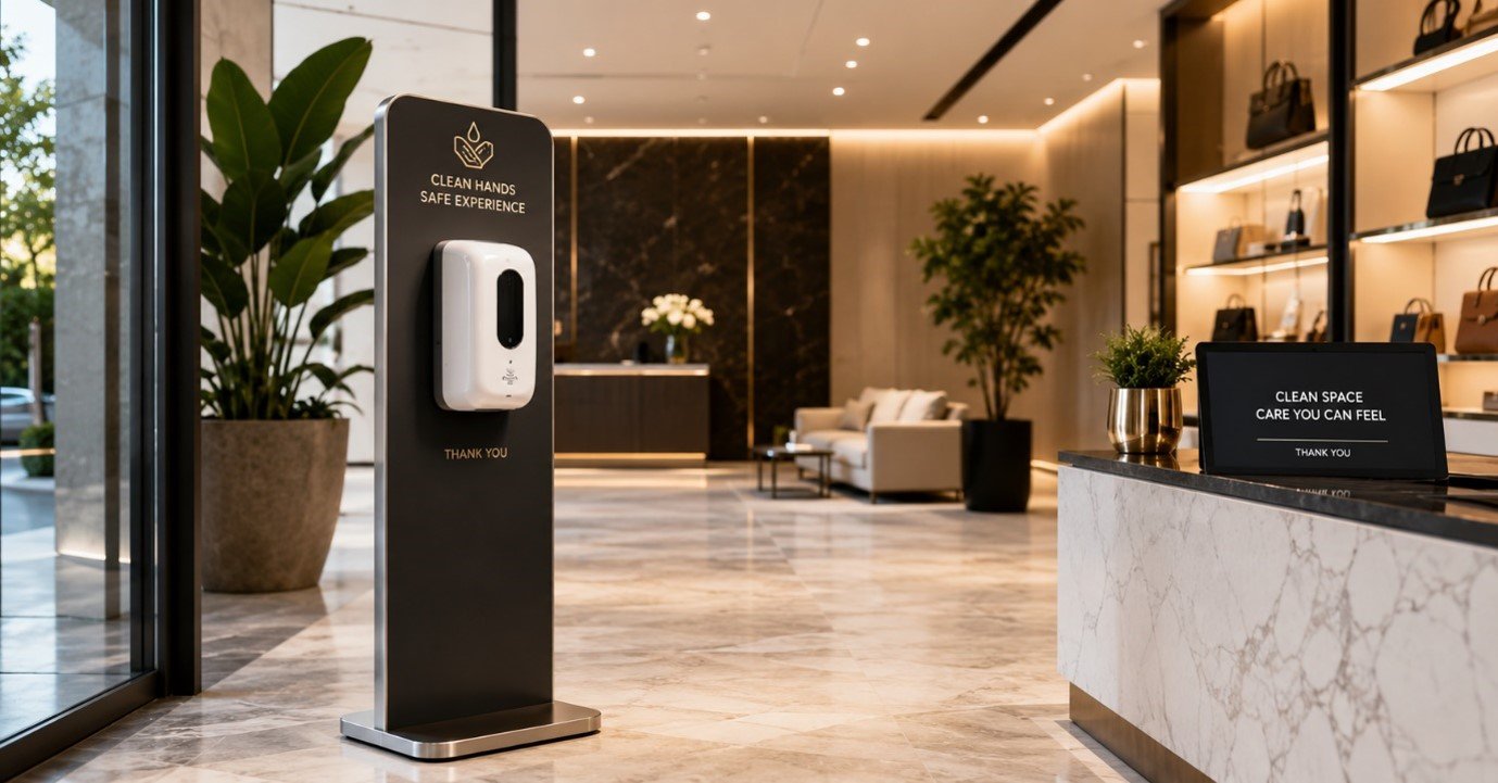 Luxury hand sanitizer stand for businesses
