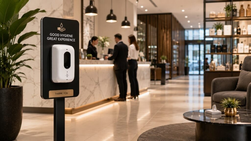 Premium hygiene station customer experience